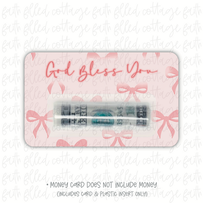 God Bless You Bows (money holder)