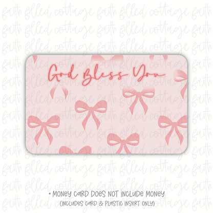 God Bless You Bows (money holder)