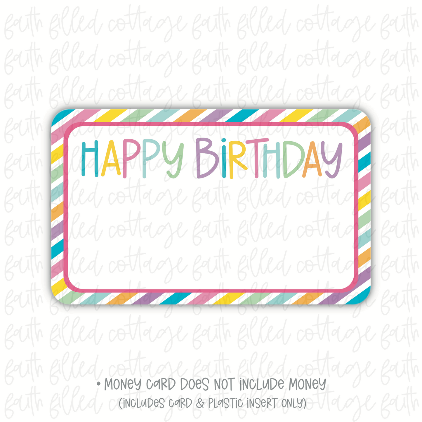 Happy Birthday Stripes (money holder)