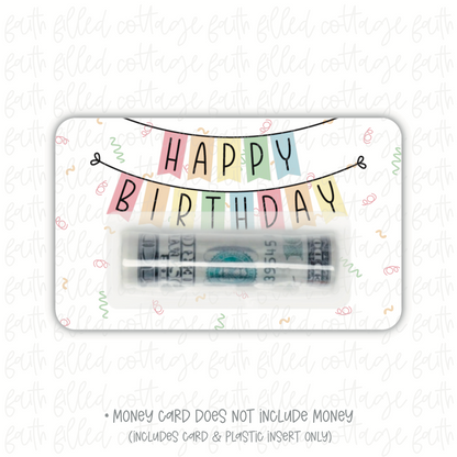 Happy Birthday Banner (money holder)