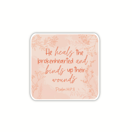He Heals The Brokenhearted (sticker)