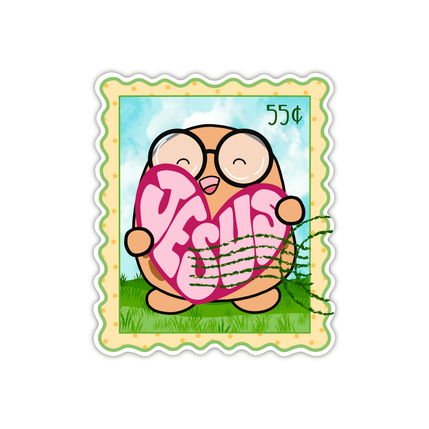 Jesus Heart Stamp (sticker)