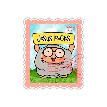 Jesus Rocks Stamp (sticker)