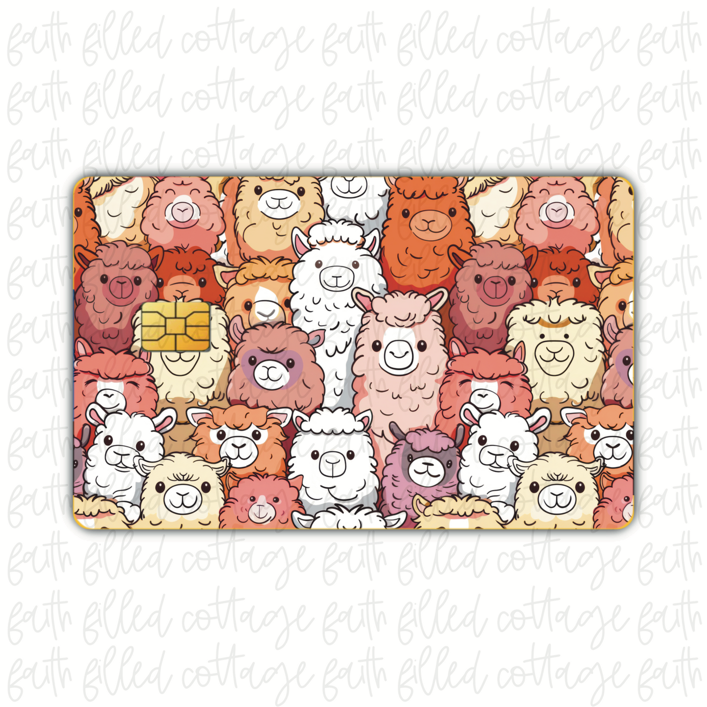 Llamas, Llamas & More Llamas (debit card skin)