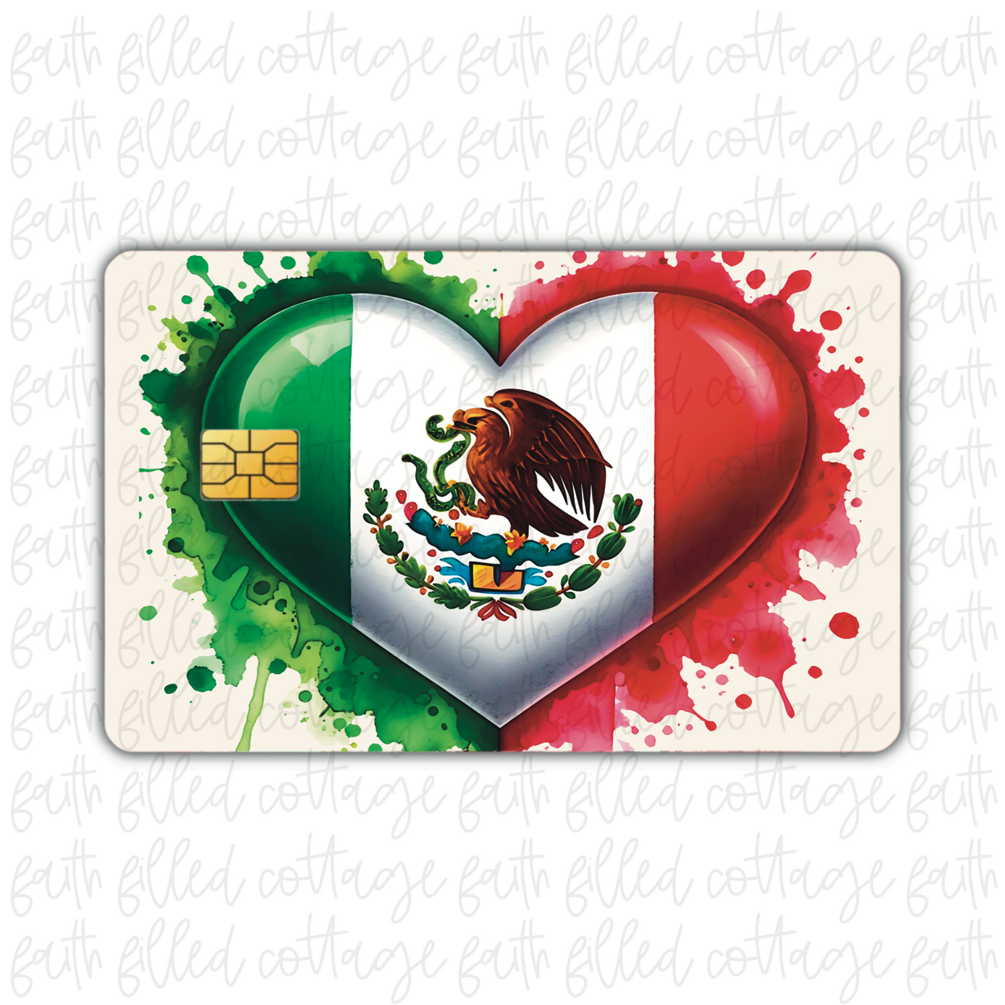 Mexico Heart Flag (debit card skin)