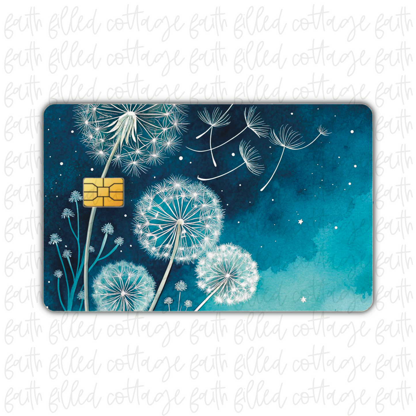 Midnight Dandelions (debit card skin)