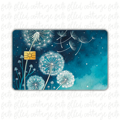 Midnight Dandelions (debit card skin)