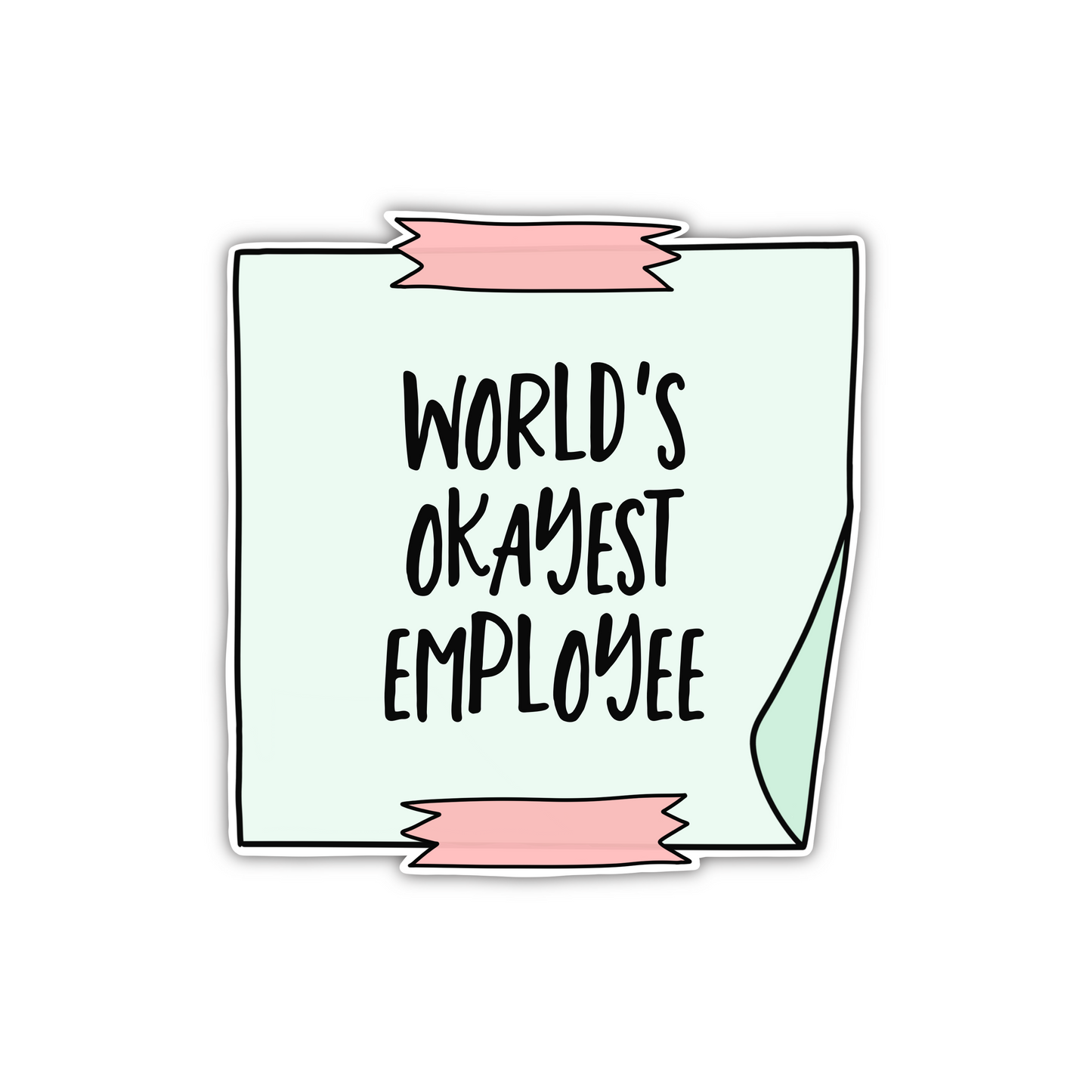 World's Okayest Employee (sticker)