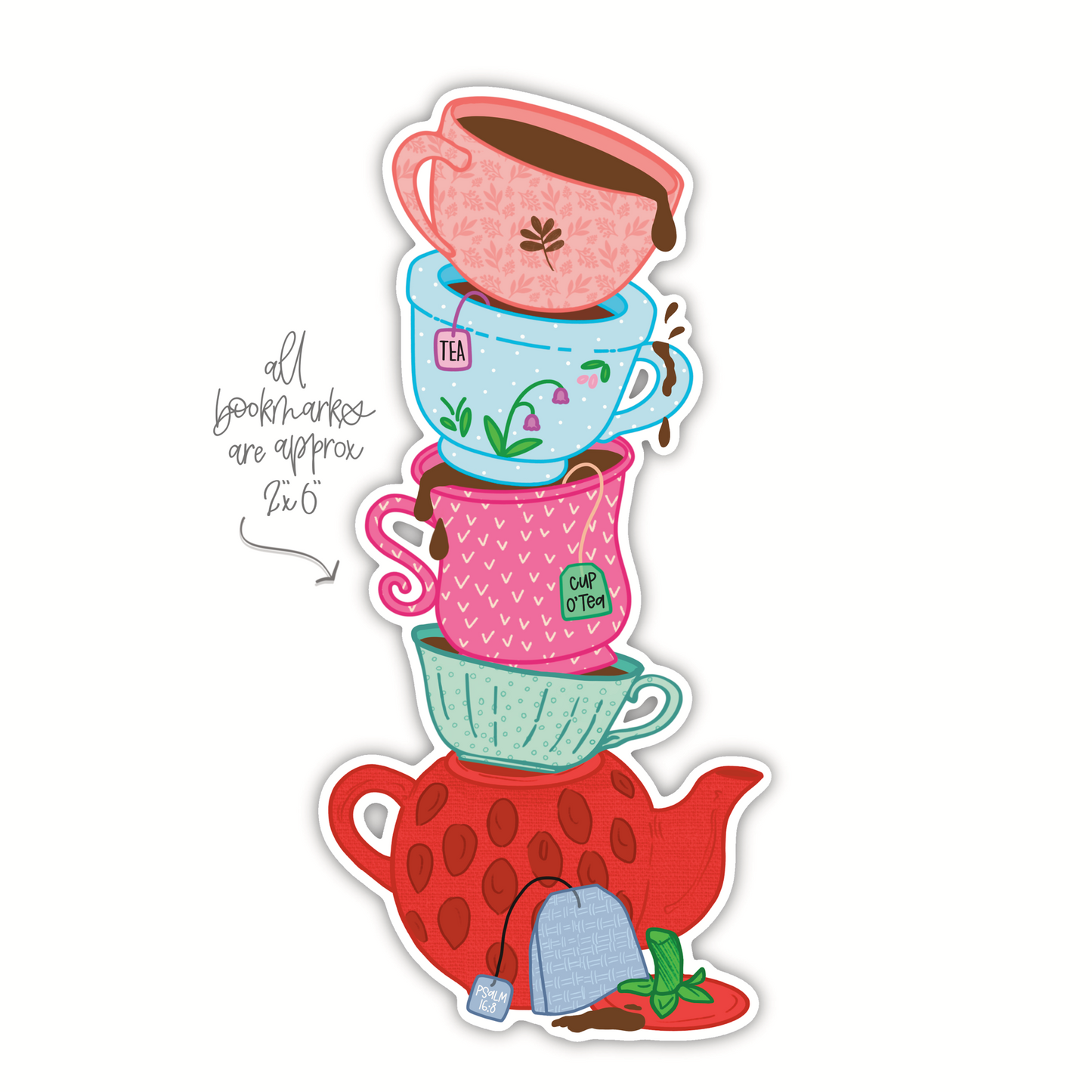 Tea Cup Stack (bookmark)