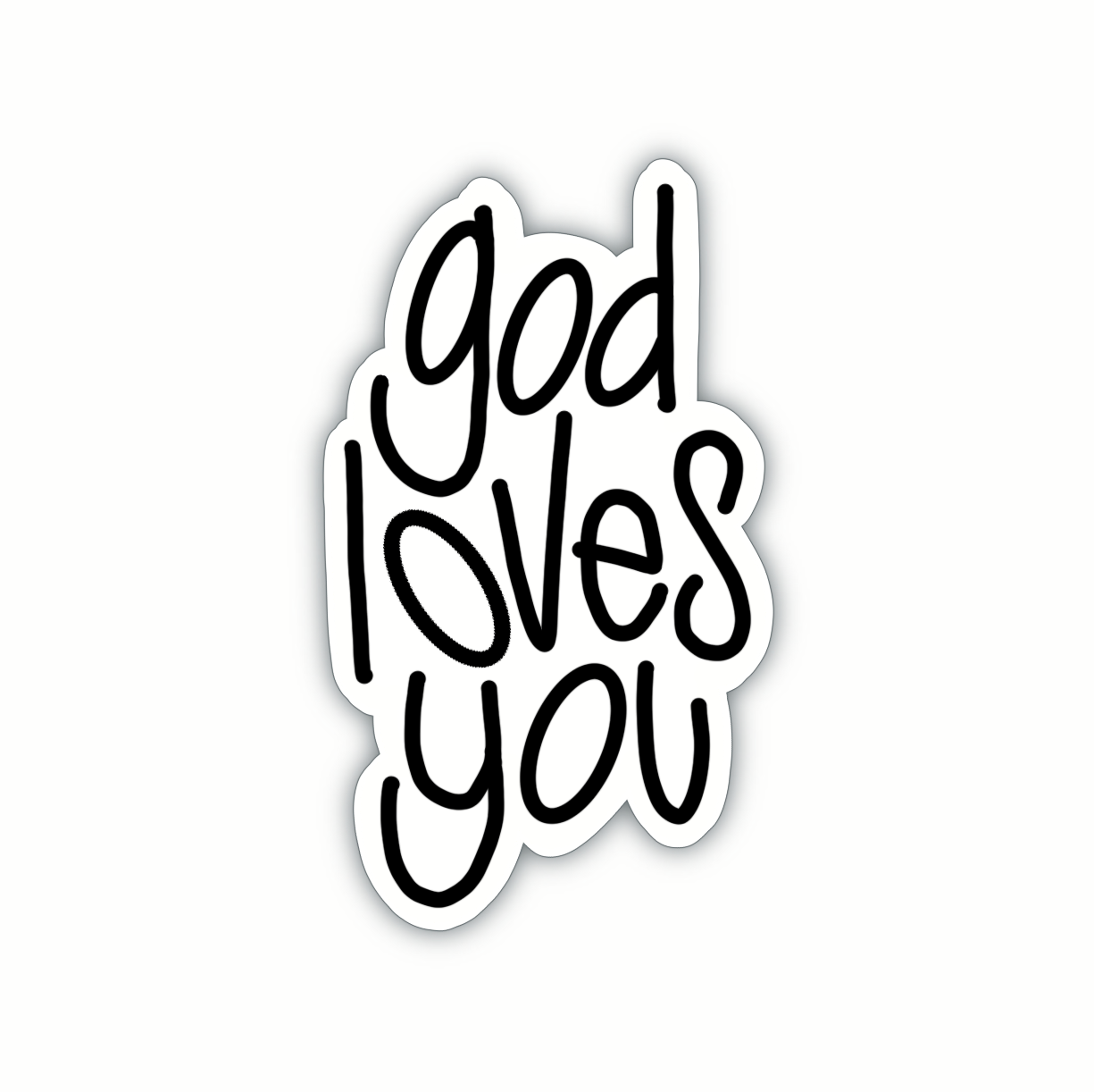 God Loves You (sticker) [5 colors]