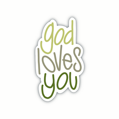 God Loves You (sticker) [5 colors]