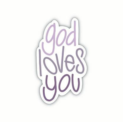 God Loves You (sticker) [5 colors]
