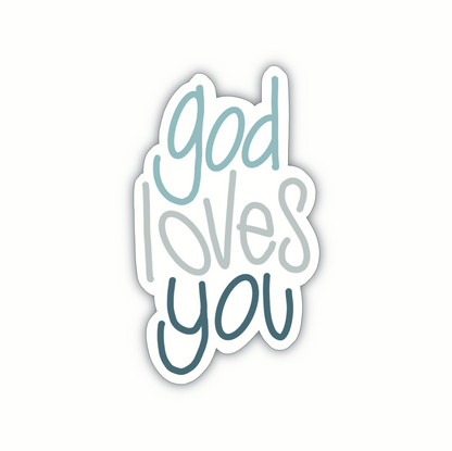 God Loves You (sticker) [5 colors]