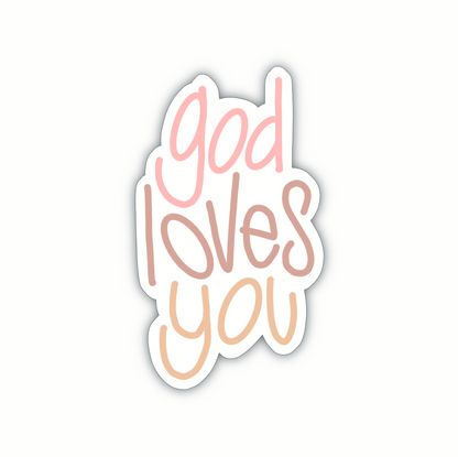 God Loves You (sticker) [5 colors]
